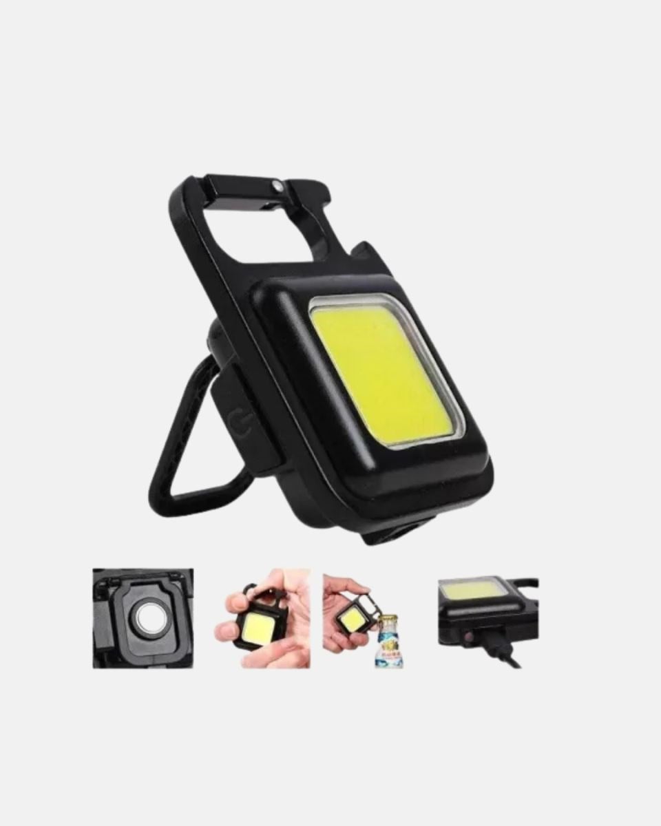 Şarjlı Cob Led Anahtarlık Fener – 4 Modlu, Manyetik Ve Katlanabilir Standlı Yeni Nesil