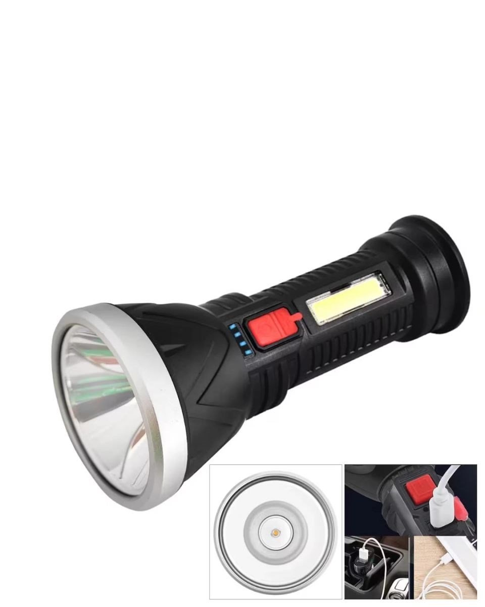 Şarjlı Led El Feneri 9 Led Güçlü Işık Ve 4 Modlu Kullanım