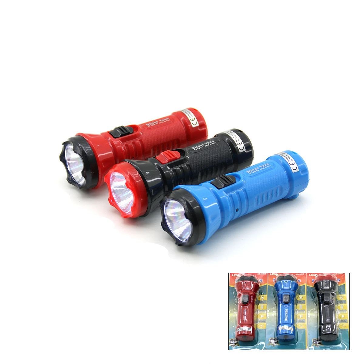Şarjlı Tek LED El Feneri 0.5W Uzun Menzil