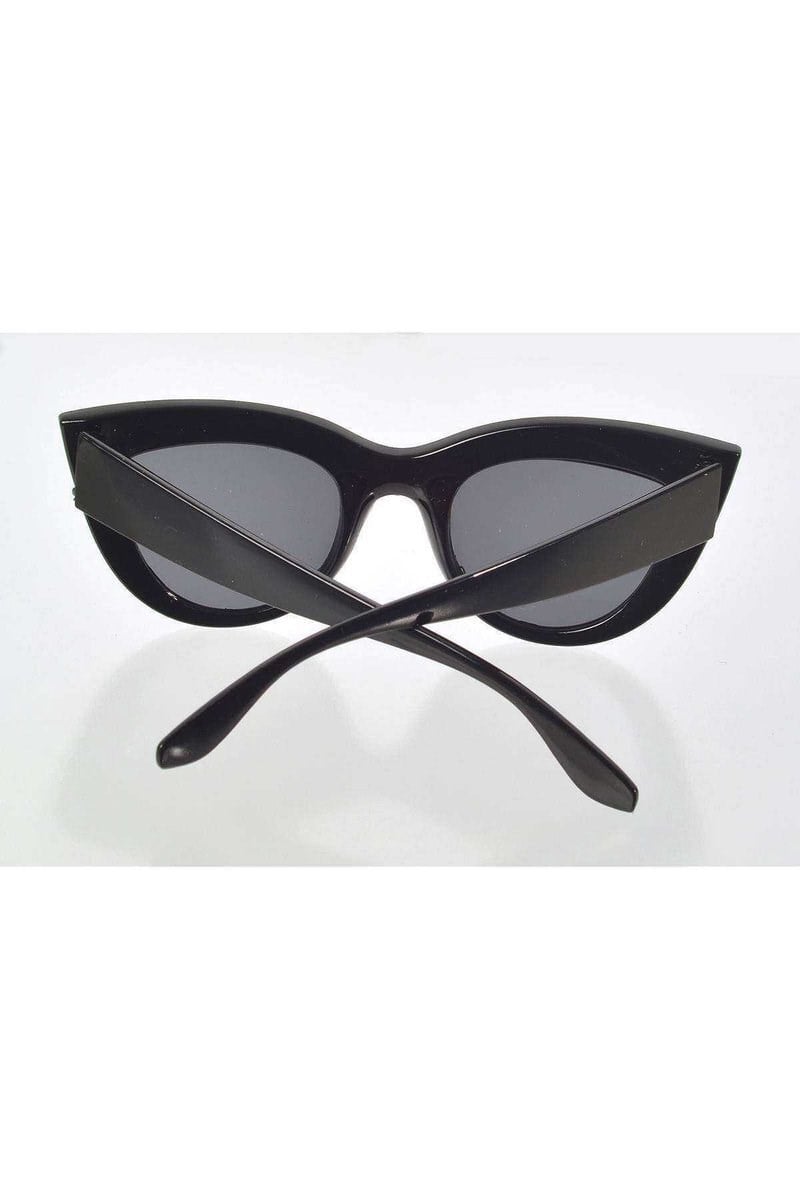 Siyah Çerçeve Cat Eye Kadın Güneş Gözlüğü - Moda Gözlük