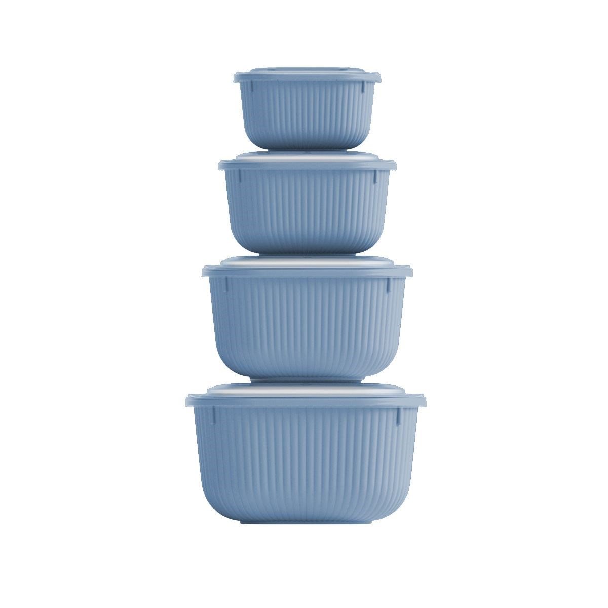 Sızdırmaz Saklama Kabı Seti (600/1100/1800/3000 ml) Kare