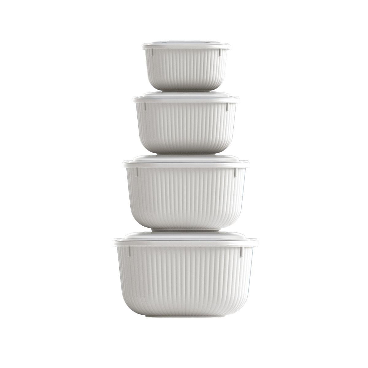 Sızdırmaz Saklama Kabı Seti (600/1100/1800/3000 ml) Kare