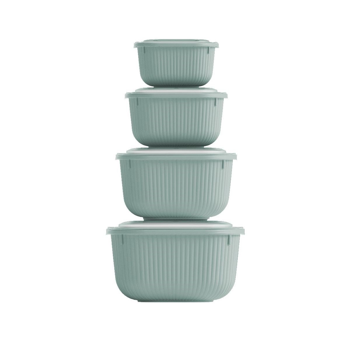 Sızdırmaz Saklama Kabı Seti (600/1100/1800/3000 ml) Kare