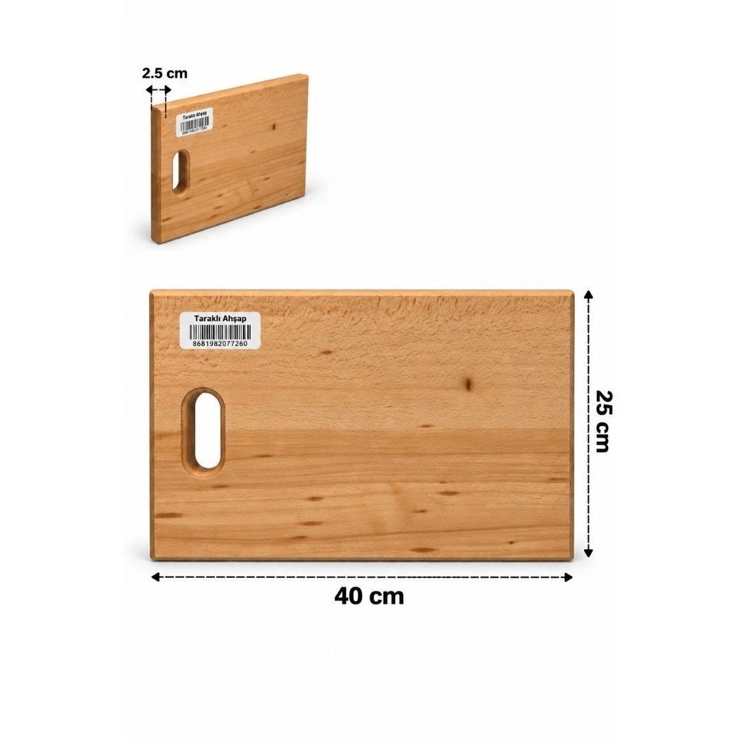 Taraklı Ahşap Tahta Kesim Panosu 25x40
