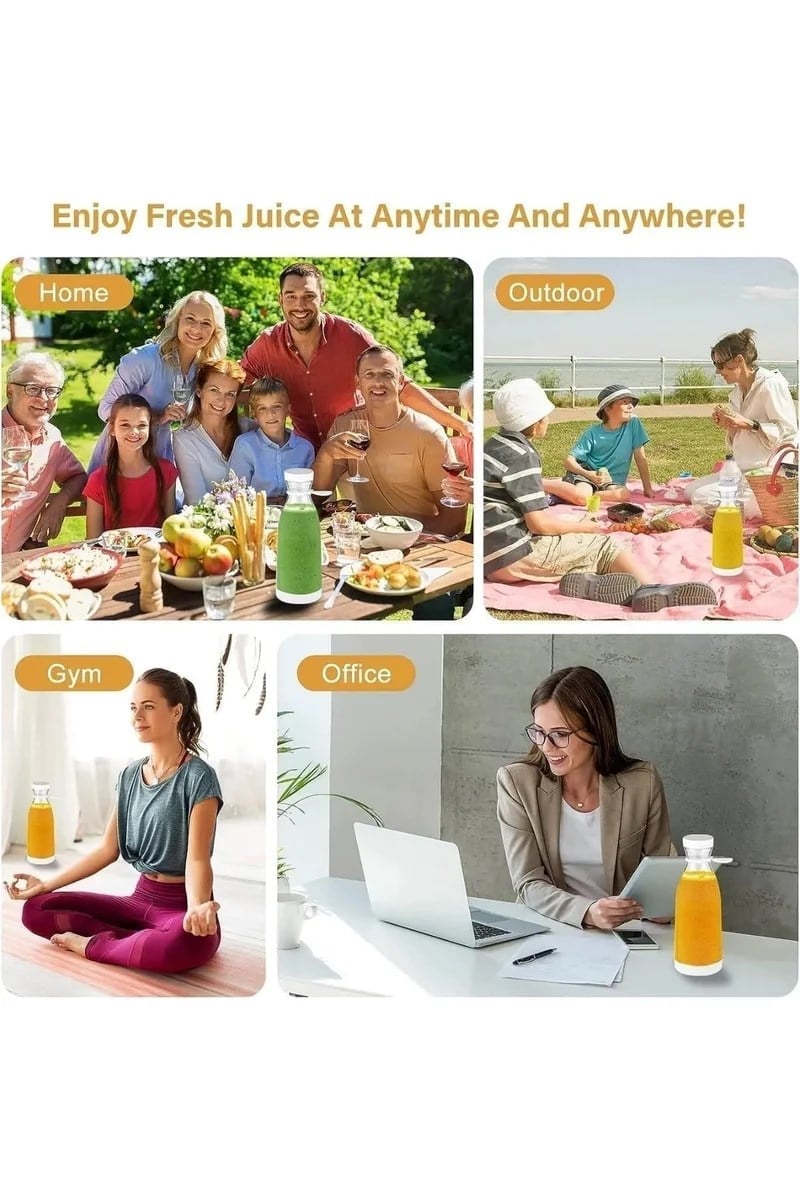 Taşınabilir El Blender 420 ML Meyve Smoothie Hazırlama Şişe Şeklinde Pratik