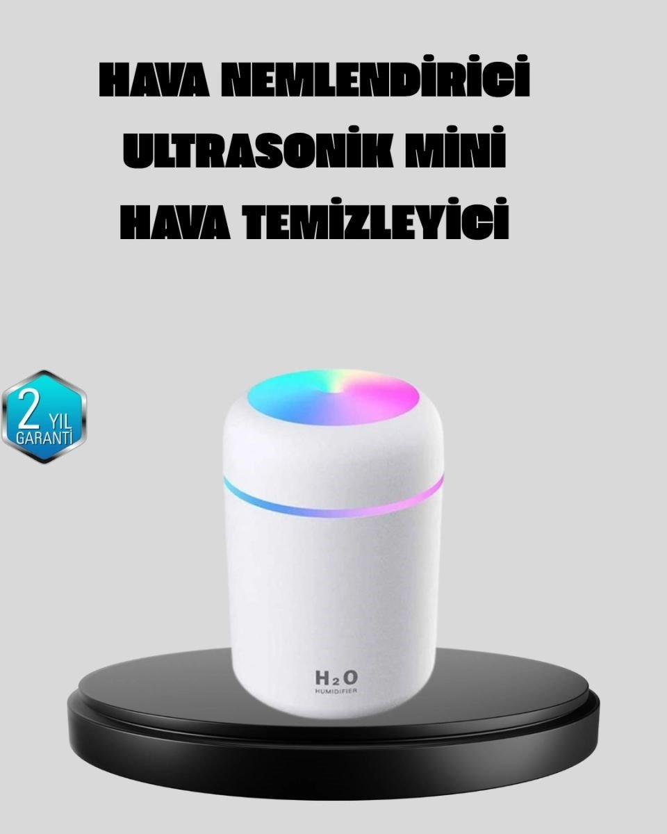 Taşınabilir Usb Mini Nemlendirici – Led Aydınlatmalı, Çift Püskürtme Modu