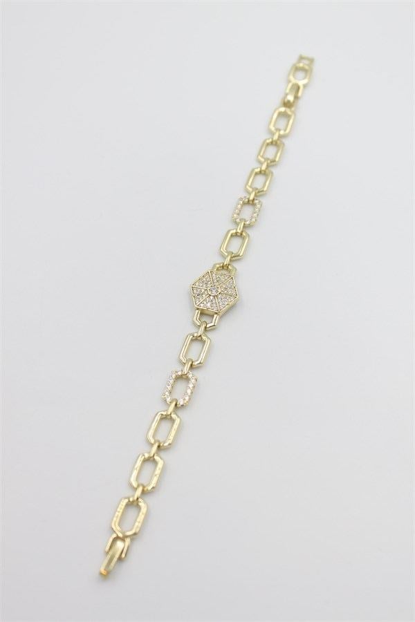 Taşlı Xuping Bileklik - Altın