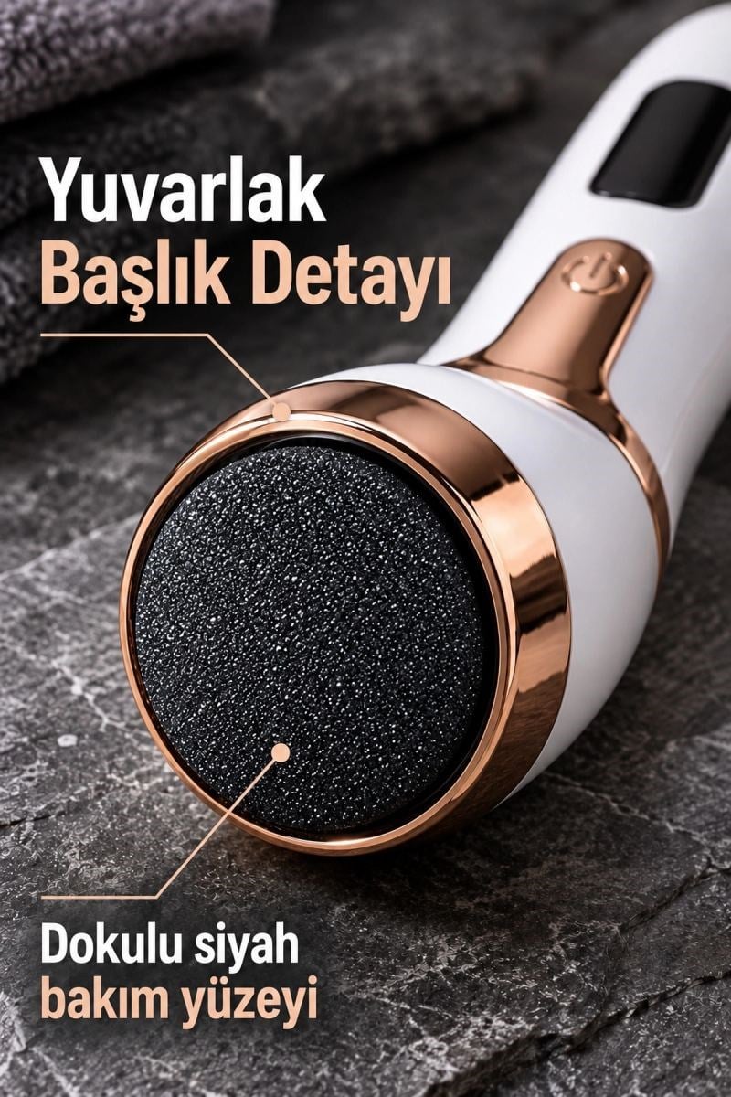 Tek Düğmeyle Hız Ayarlı Şarjlı Ayak Törpüsü