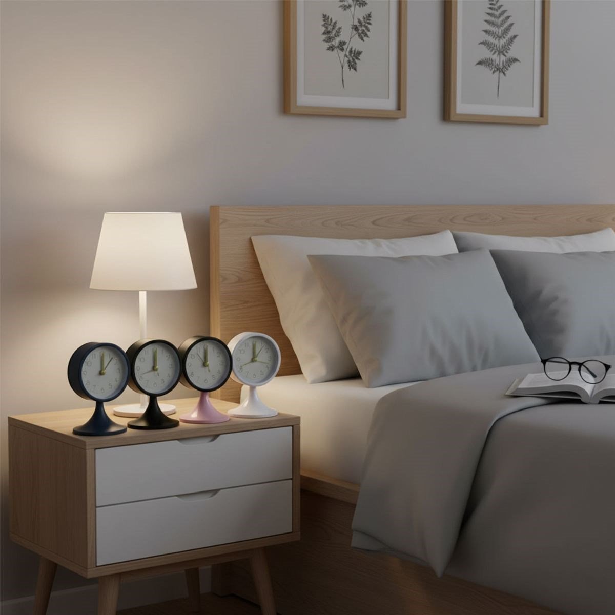 Twin Bell Metal Masa Çalar Saat 8.5 cm - Pilli