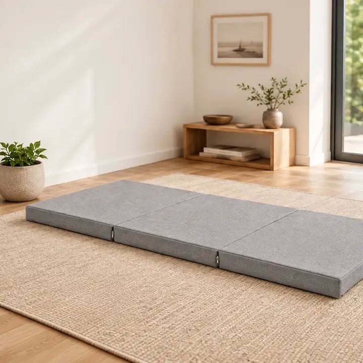 Üç Parçalı Katlanır Minder · 60 × 180 × 7 cm · Gri