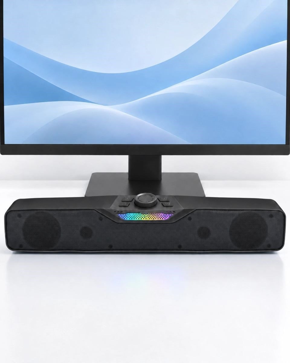 Usb Bellek Bataryalı Kablosuz Masaüstü Hoparlör Siyah