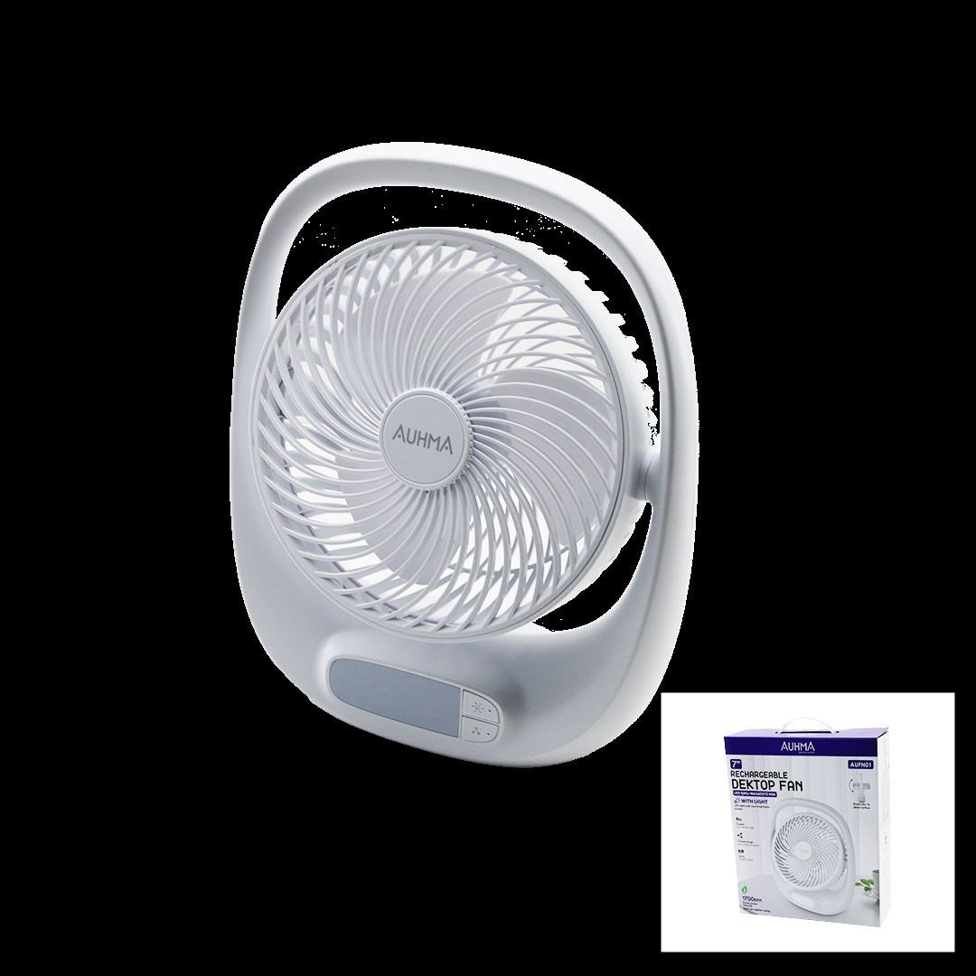USB Masaüstü Fan 20 cm 3 Kademe Işıklı