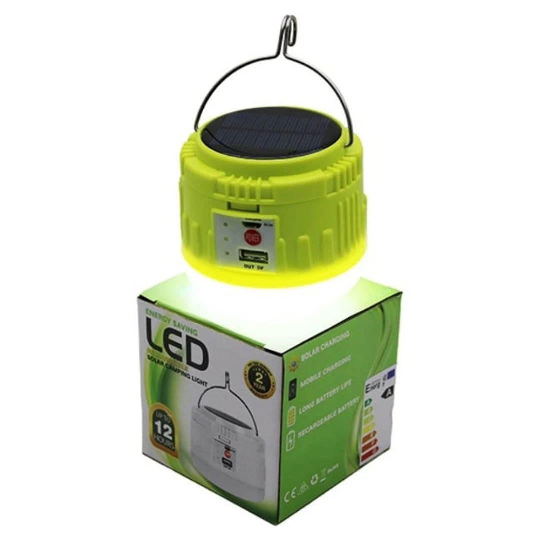 USB Şarjlı LED Solar Kamp Lambası