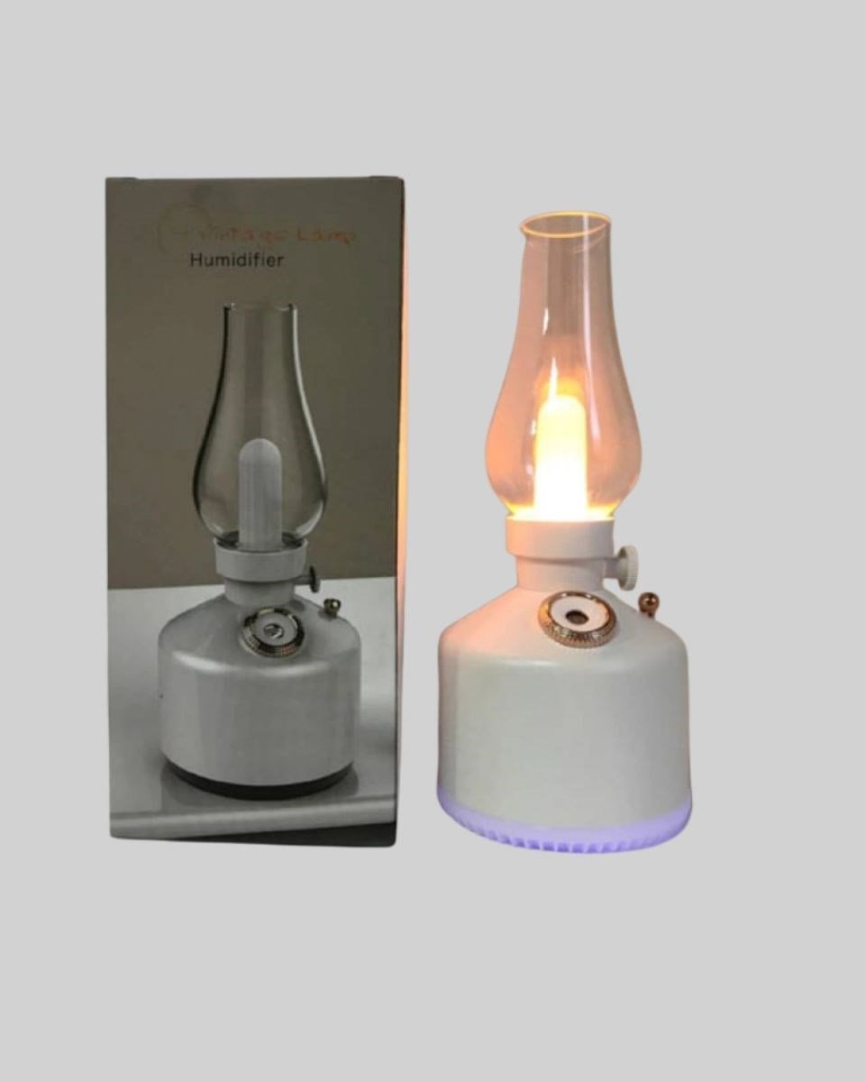 Usb Şarjlı Retro Gaz Lambası Hava Nemlendirici Led Atmosfer Işıklı