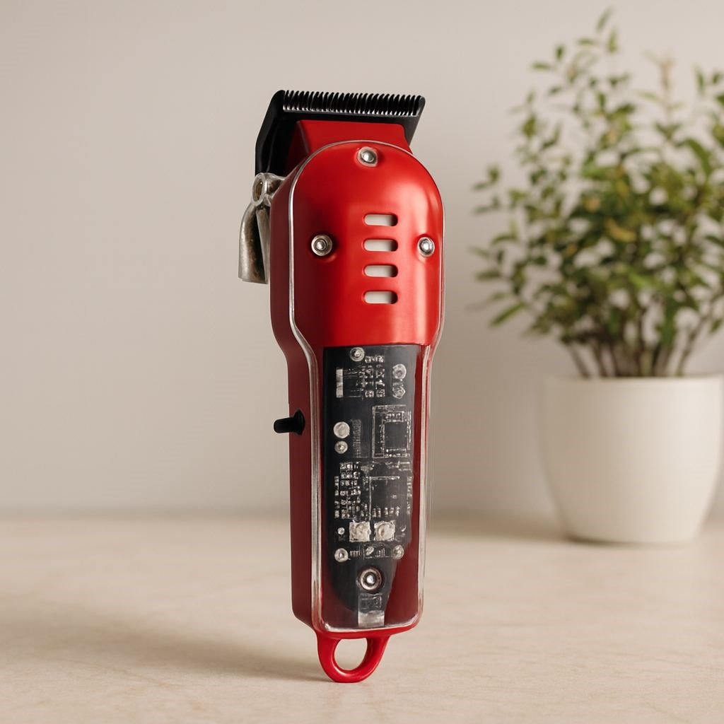 USB Şarjlı Saç & Sakal Kesme Makinesi - Şeffaf Gövde