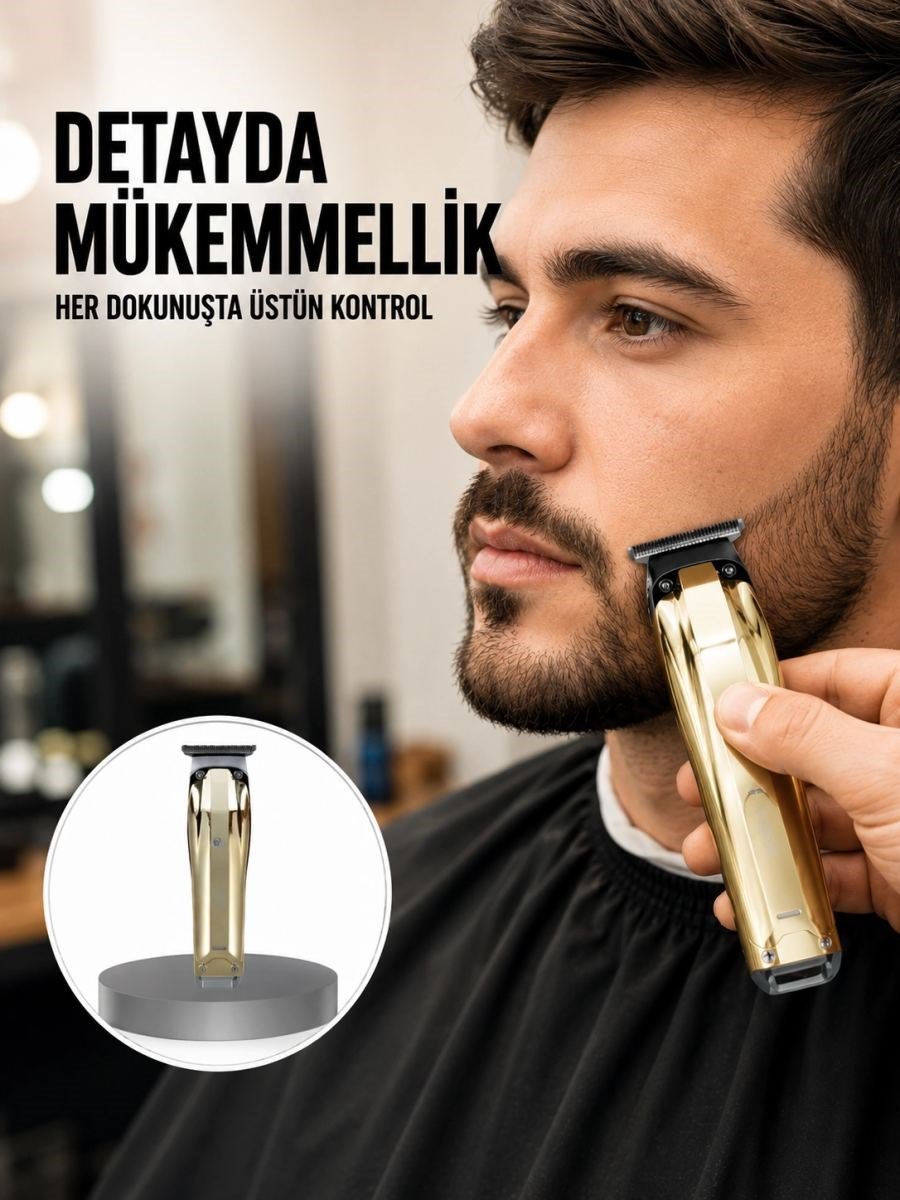Usb Şarjlı Saç Sakal Kesme Makinesi Hassas Detay Kesim İçin Yeni Nesil