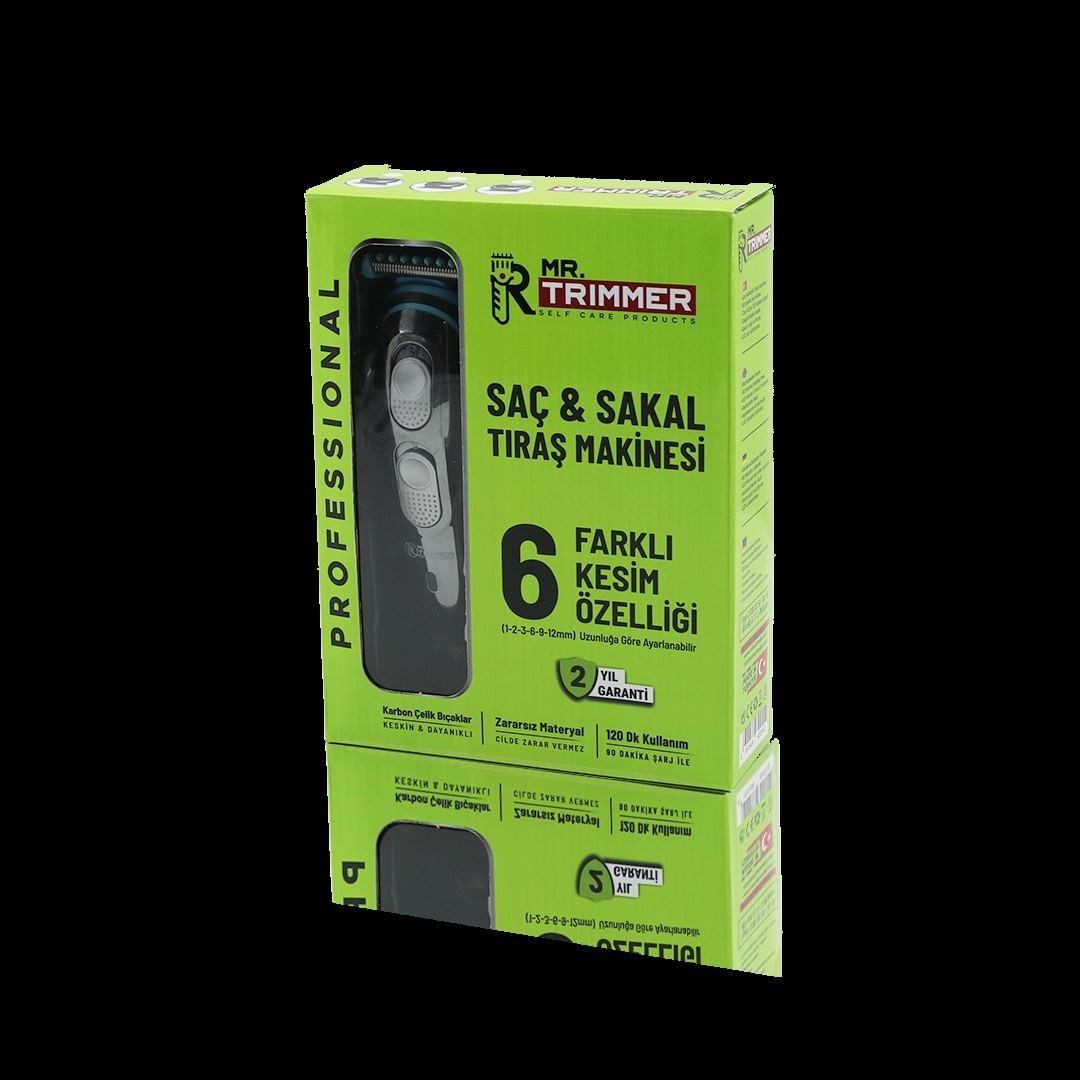 USB Şarjlı Saç ve Sakal Tıraş Makinesi 6 Farklı Kesim