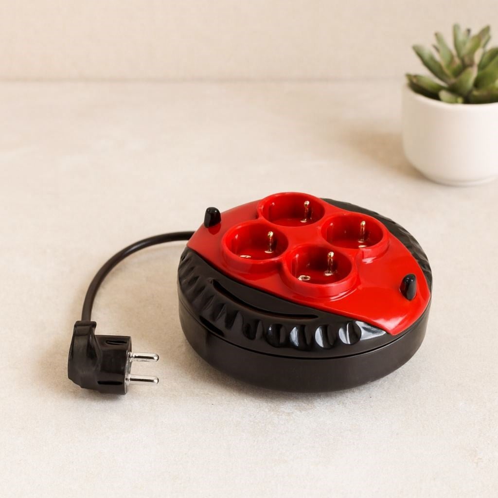 Uzatma Kablosu 3 m 3x1.5 mm Mini Makaralı