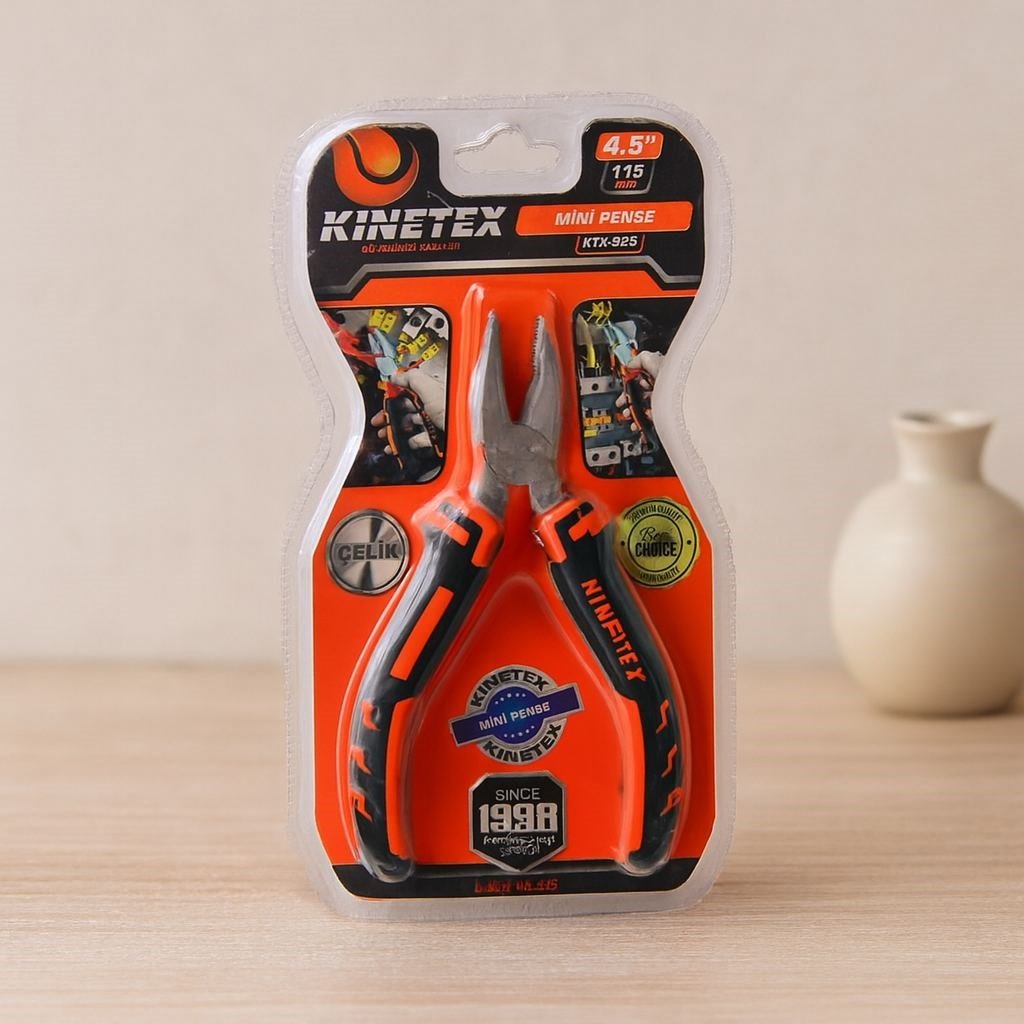 Vakumlu Mini Çelik Pense 115 mm (Yaylı)