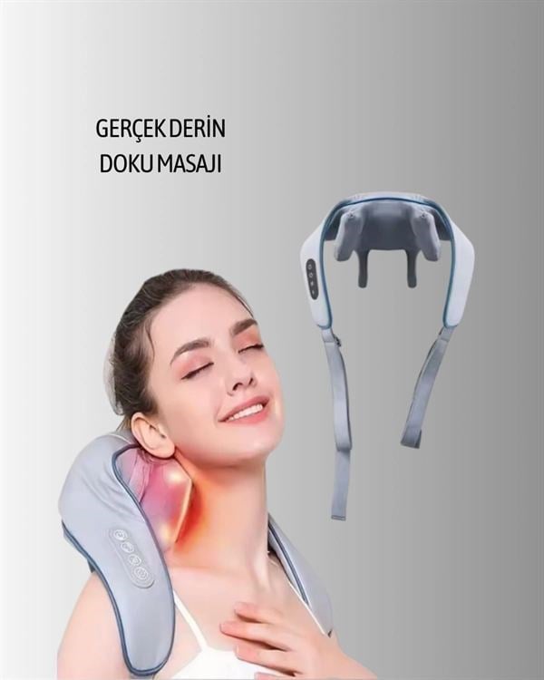 Vnb-01 Şarjlı Isıtmalı Boyun Ve Omuz Masaj Cihazı