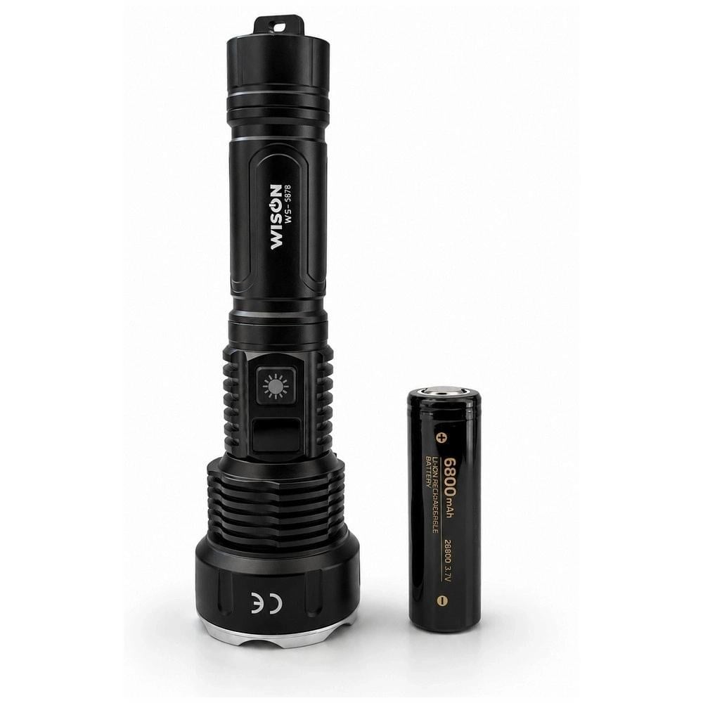 Ws-7878 30watt 3000 Lümen Uzun Menzilli Usb Type-c Şarjlı El Feneri