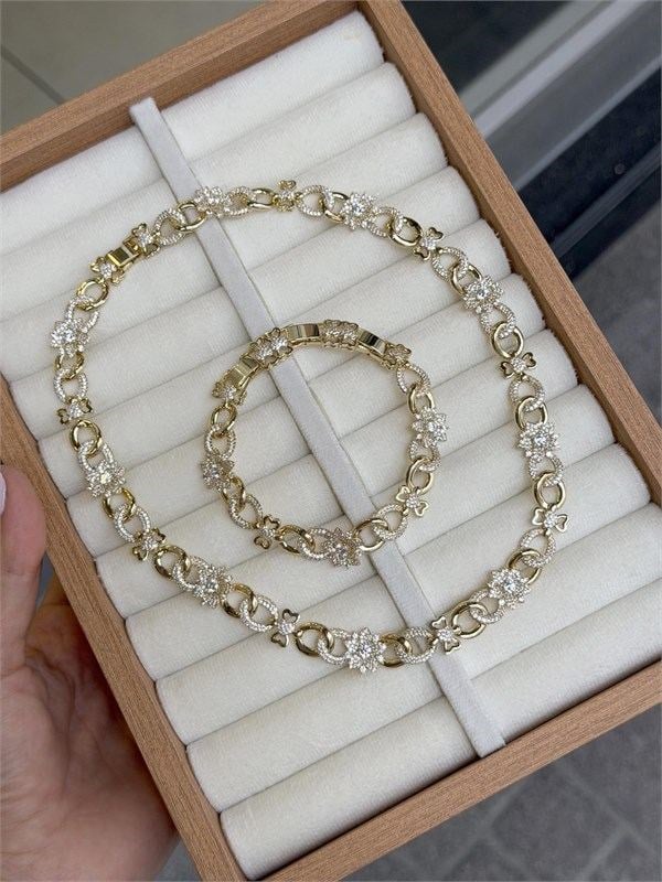 Xuping Set  Kolye - Altın