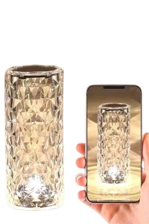 Yeni Nesil Modern Kristal Masa Ve Gece Lambası Dokunmatik Renk Değiştirebilen
