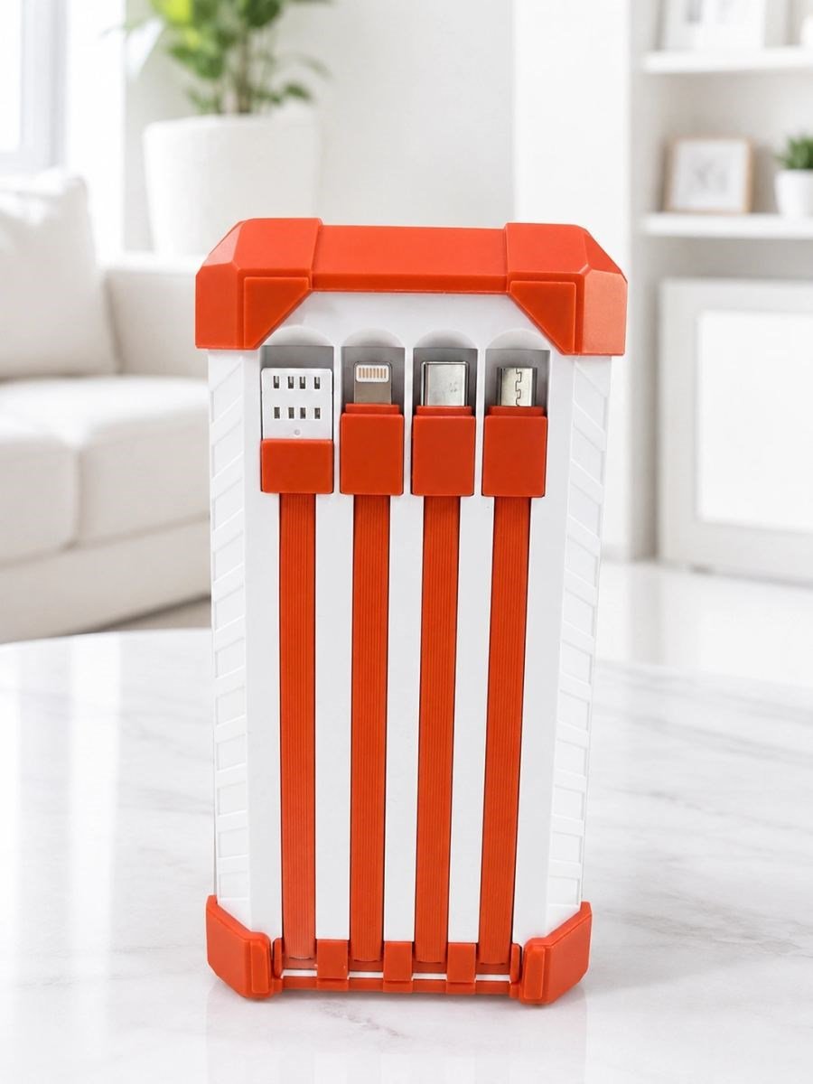 Yüksek Kapasiteli 60000 Mah Güç Bankası 22.5w Hızlı Şarj Type-c Usb Çıkışlı Dahili Kablolu Dijital Göstergeli