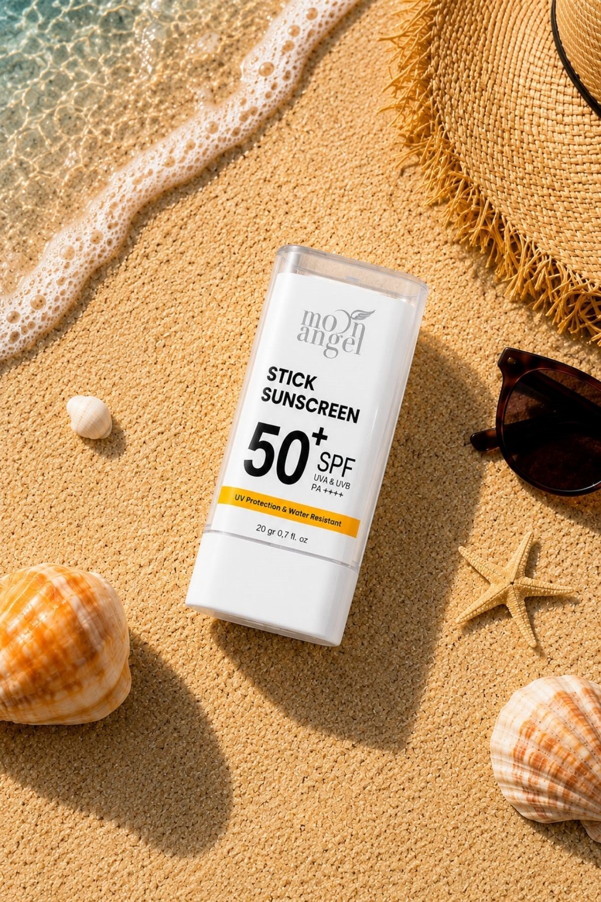 Moon Angel Age Lock Stick Krem Güneş Kremi 50+ SPF | Yaşlanma Karşıtı– Mat Bitiş – Günlük KullanımMoon Angel