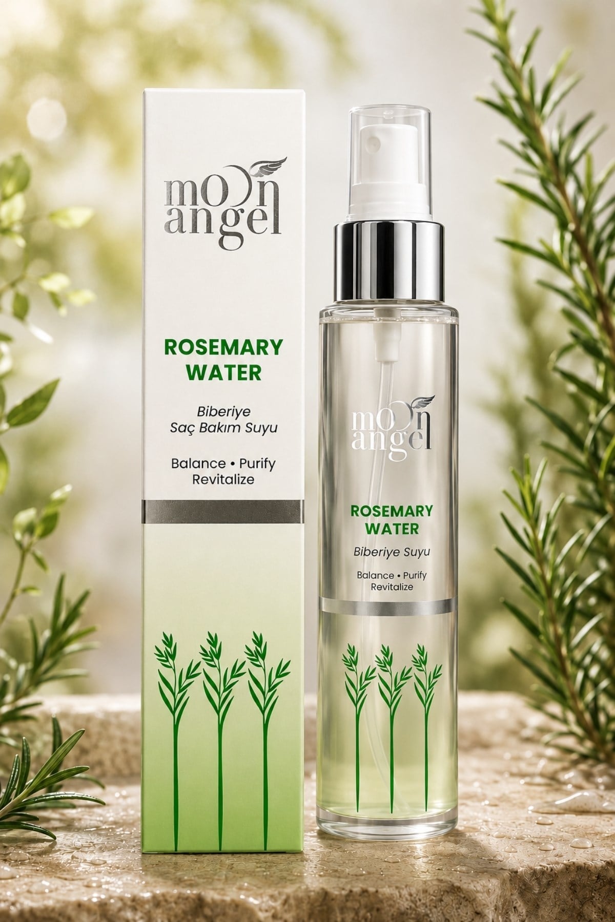 Moon Angel  Biberiye Suyu Saç Bakım Rosemary Water 100 mlMoon Angel