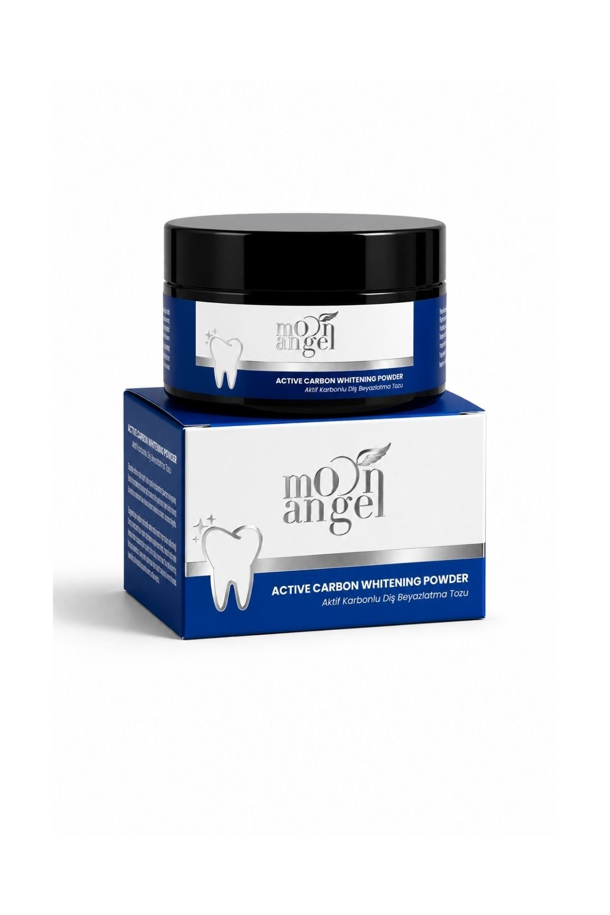 Moon Angel Diş Beyazlatma Tozu Aktif Karbon Teknolojisi Diş Pastası Beyazlatıcı 50 grMoon Angel