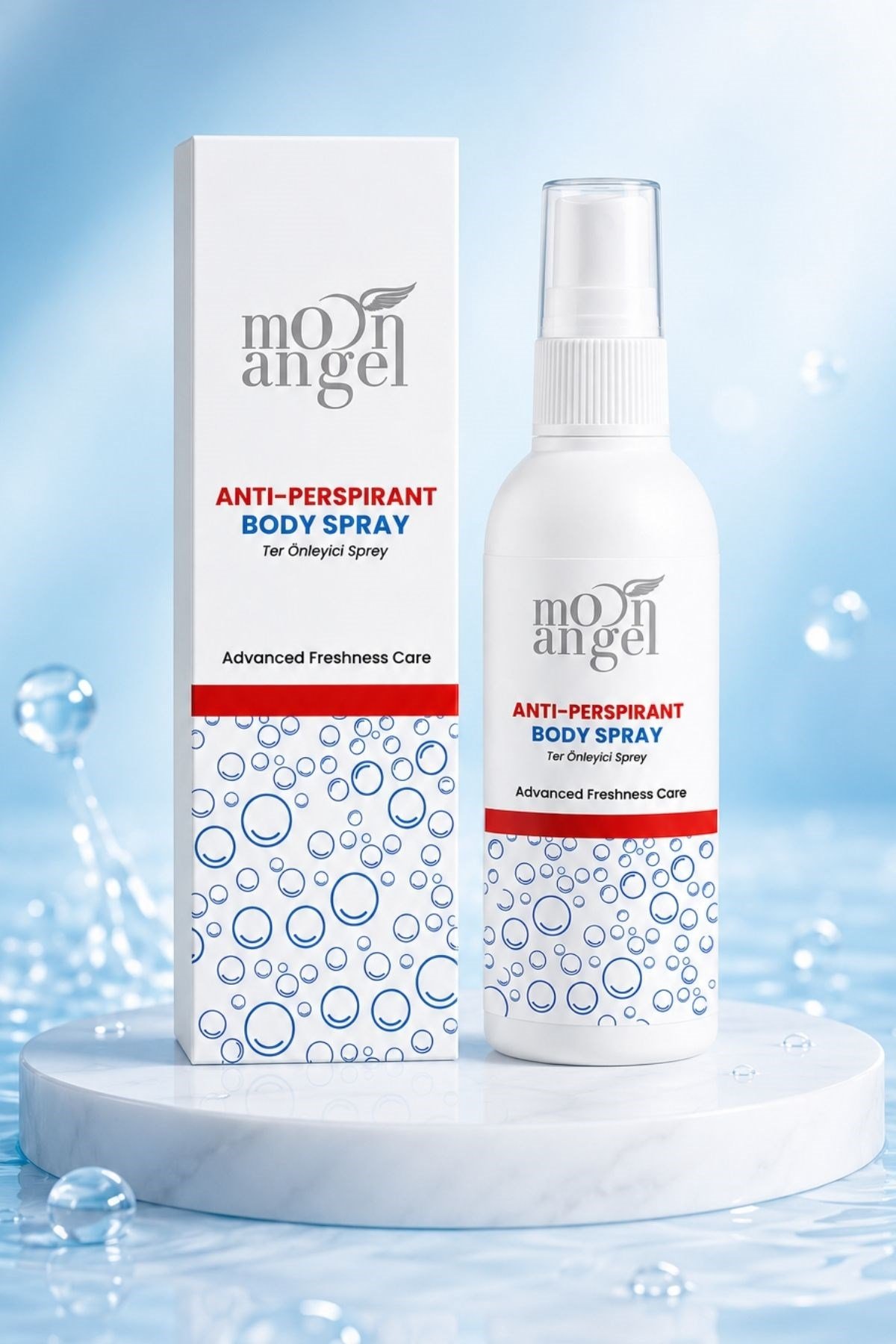 Moon Angel El, Ayak, Koltuk Altı Terleme Önleyici ve Ter Kokusuna Karşı Koruma Antiperspirant Sprey 100 mlMoon AngelMoonAngel.com.tr'de El, Ayak ve Koltuk Altı Terleme Önleyici Antiperspirant Sprey 50 ml - Ter kokusuna karşı etkili koruma ve ferahlık için ideal çözüm! Hemen inceleyin.