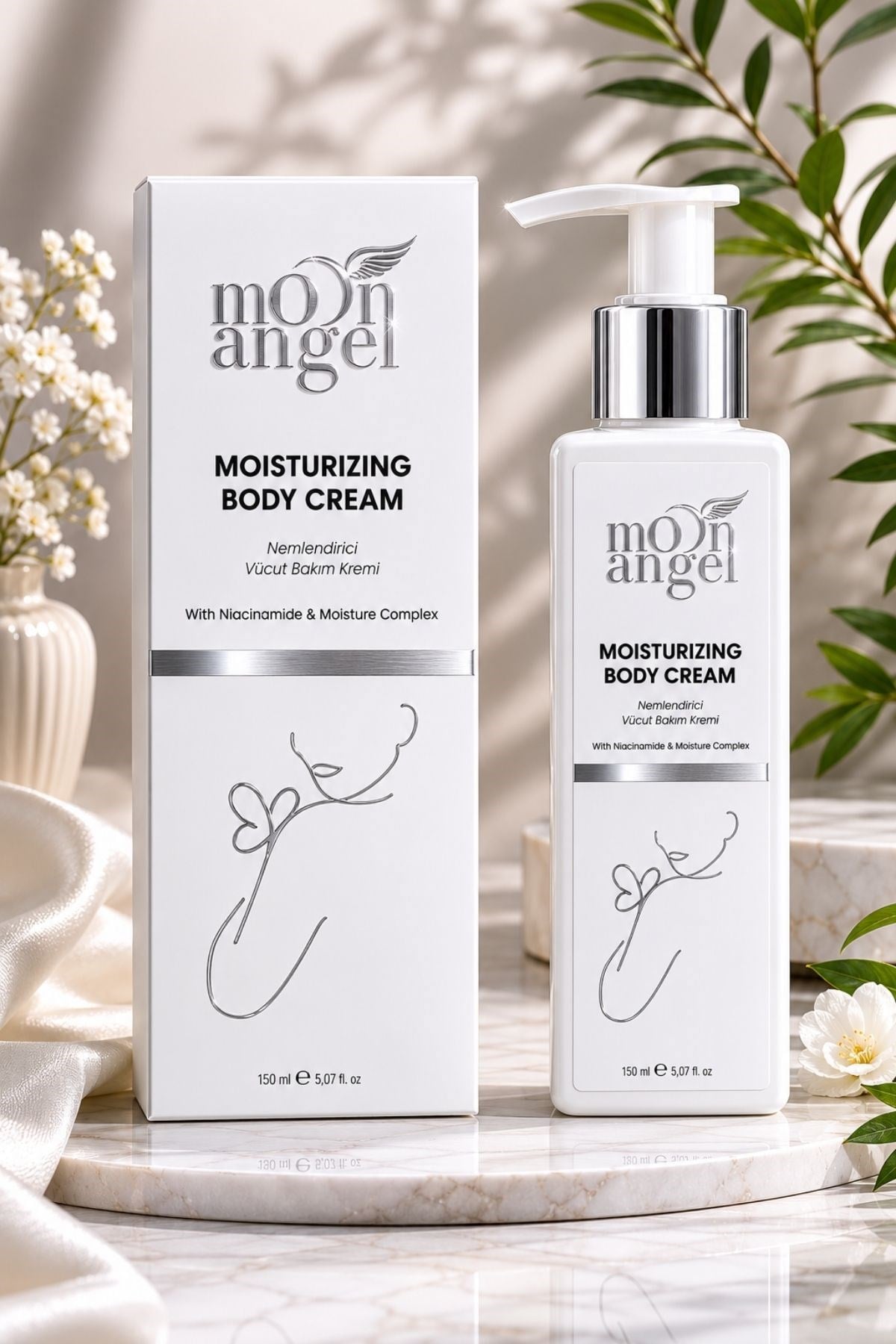 Moon Angel  Nemlendirici Vücut Kremi (Niacinamide & Moisture Complex) 150 mlMoon Angel