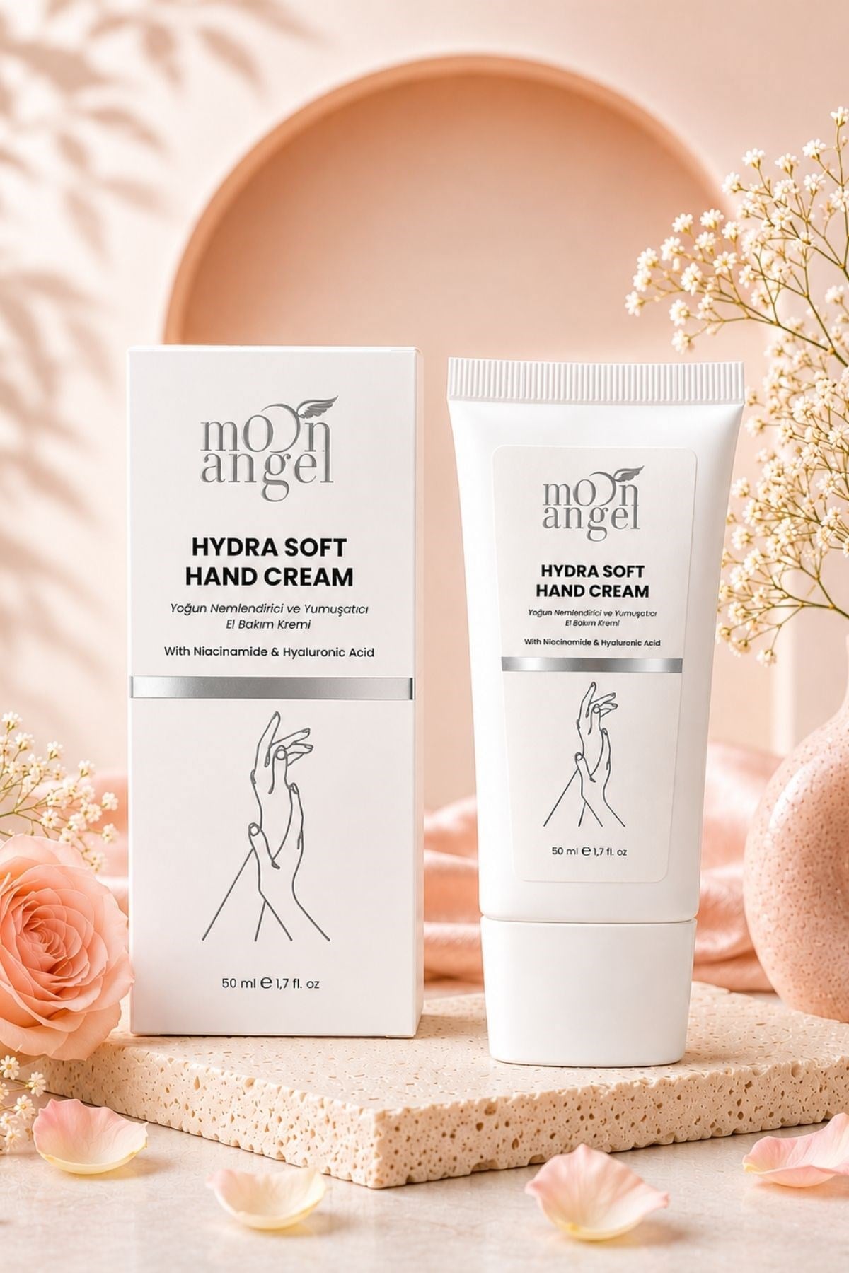 Moon Angel  Yoğun Nemlendirici ve Yumuşatıcı El Kremi (Niacinamide Hyaluronic Acid)Moon Angel