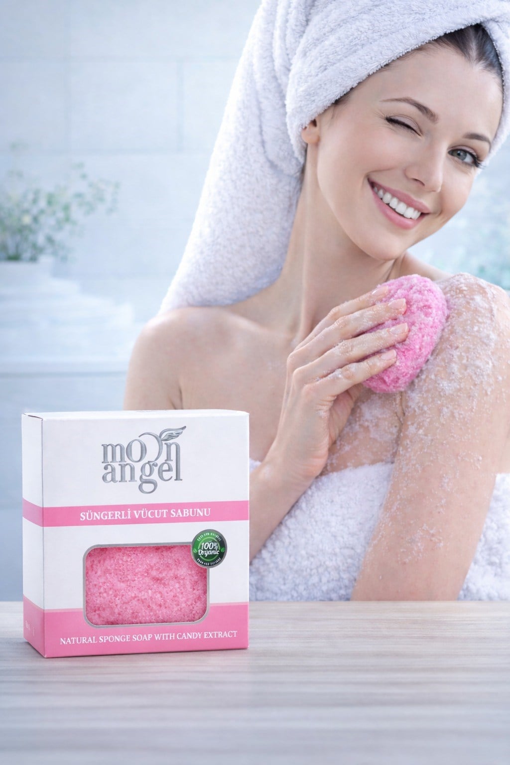 Süngerli Doğal Güzellik  Natural Sponge Soap With Candy Extract Cilt Kırışıklık Önleyici Etkili