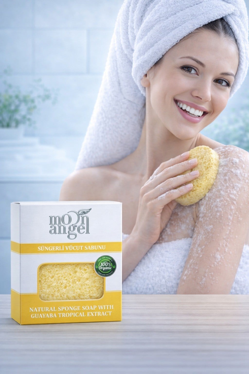 Süngerli Doğal Güzellik Natural Sponge Soap With Guayaba Tropical Extract Cilt Kırışıklık Önleyici Etkili