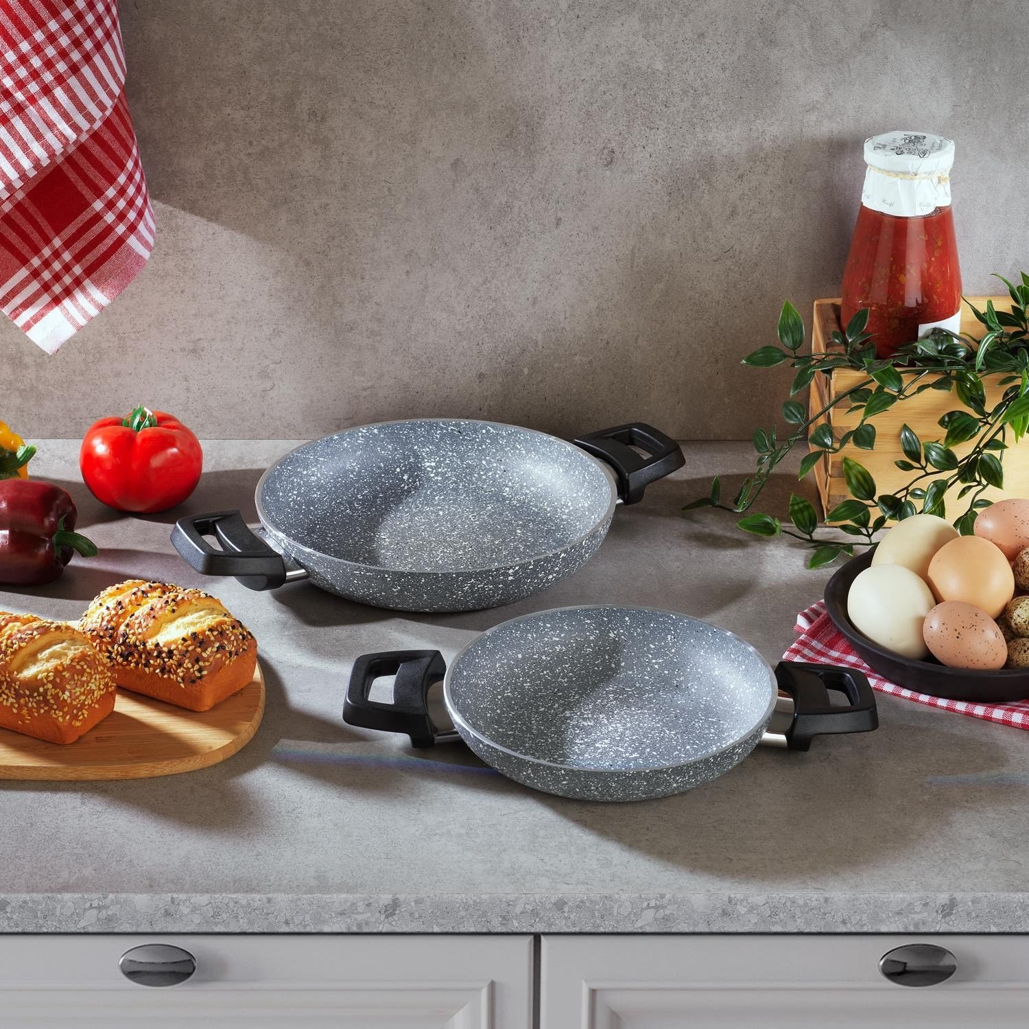 SCHAFER SAHAN 2 Lİ ETERNAL 18 CM+22 CM-GRİ