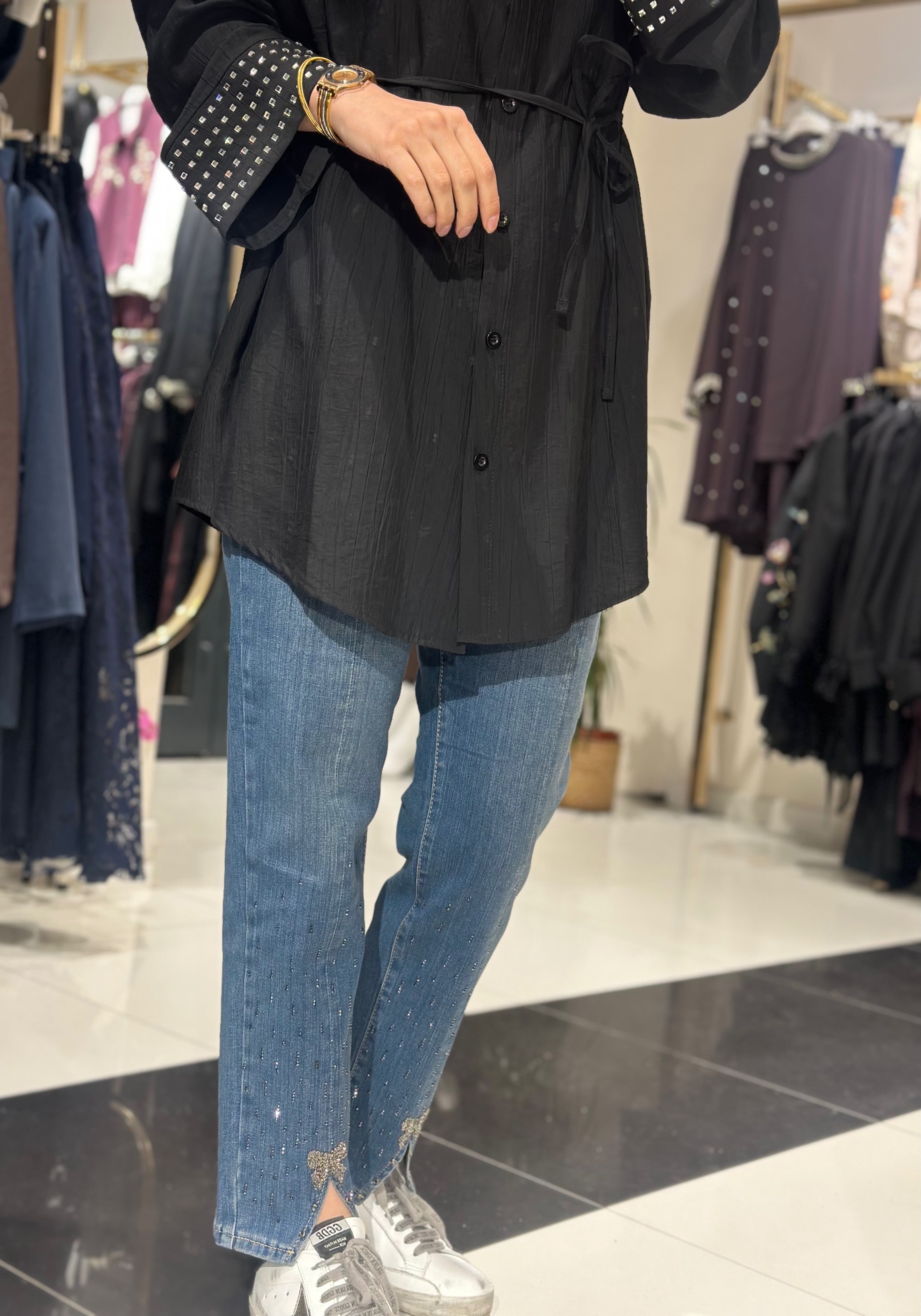 0291 FULL LİKRALI KELEBEK TAŞLI JEAN