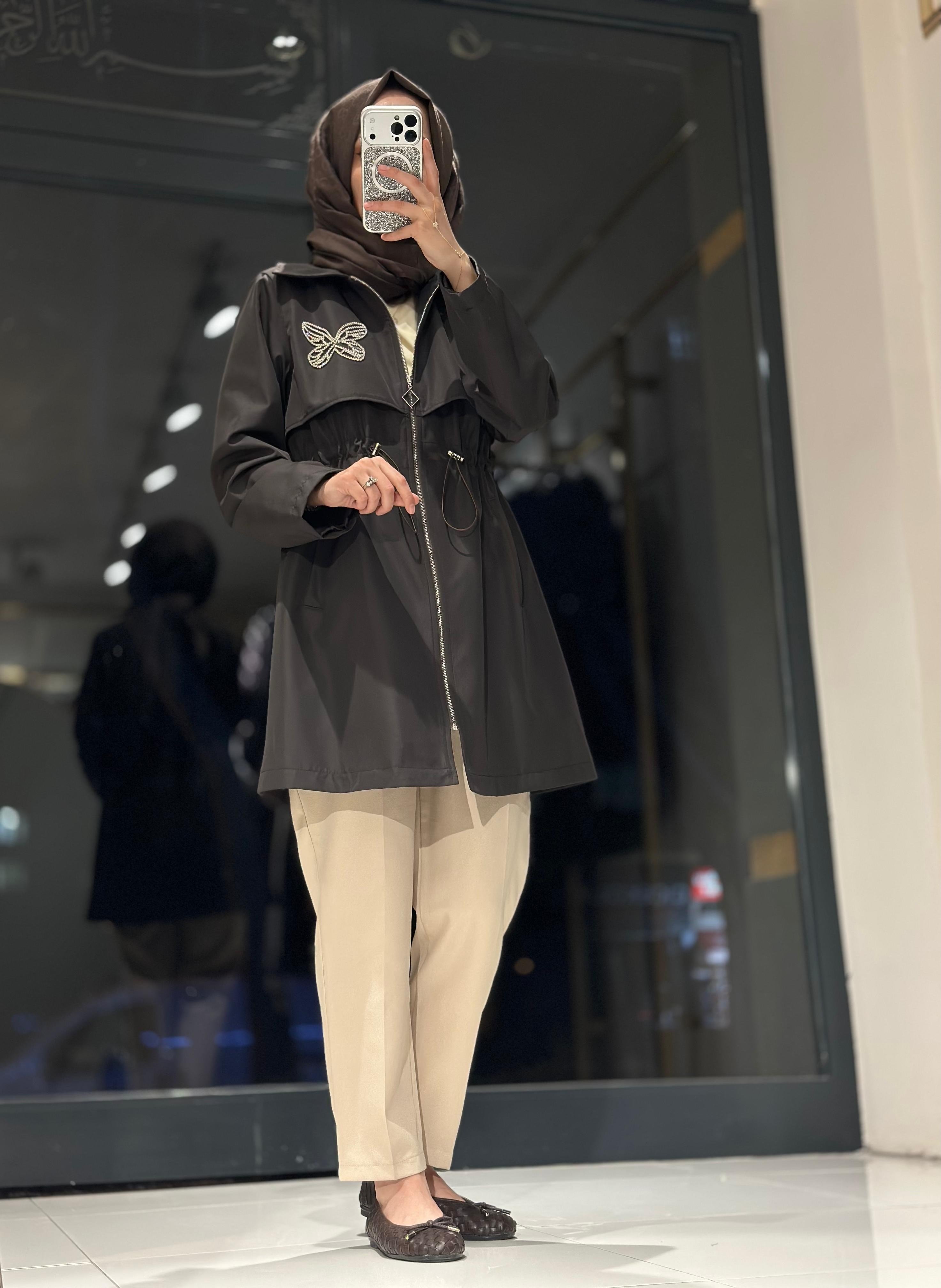 140255 KELEBEK DETAYLI TRENÇKOT