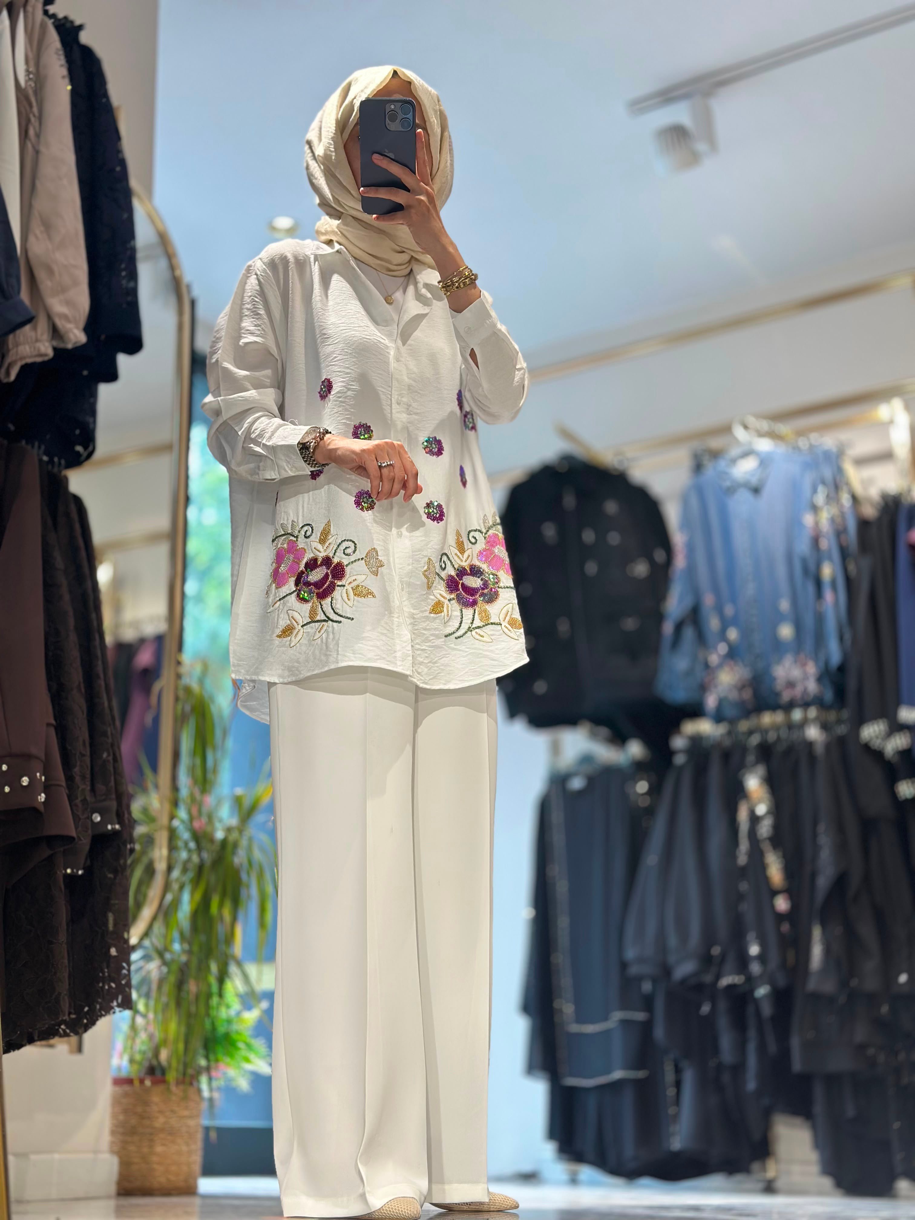 2191 PULLU NAKIŞLI GÖMLEK