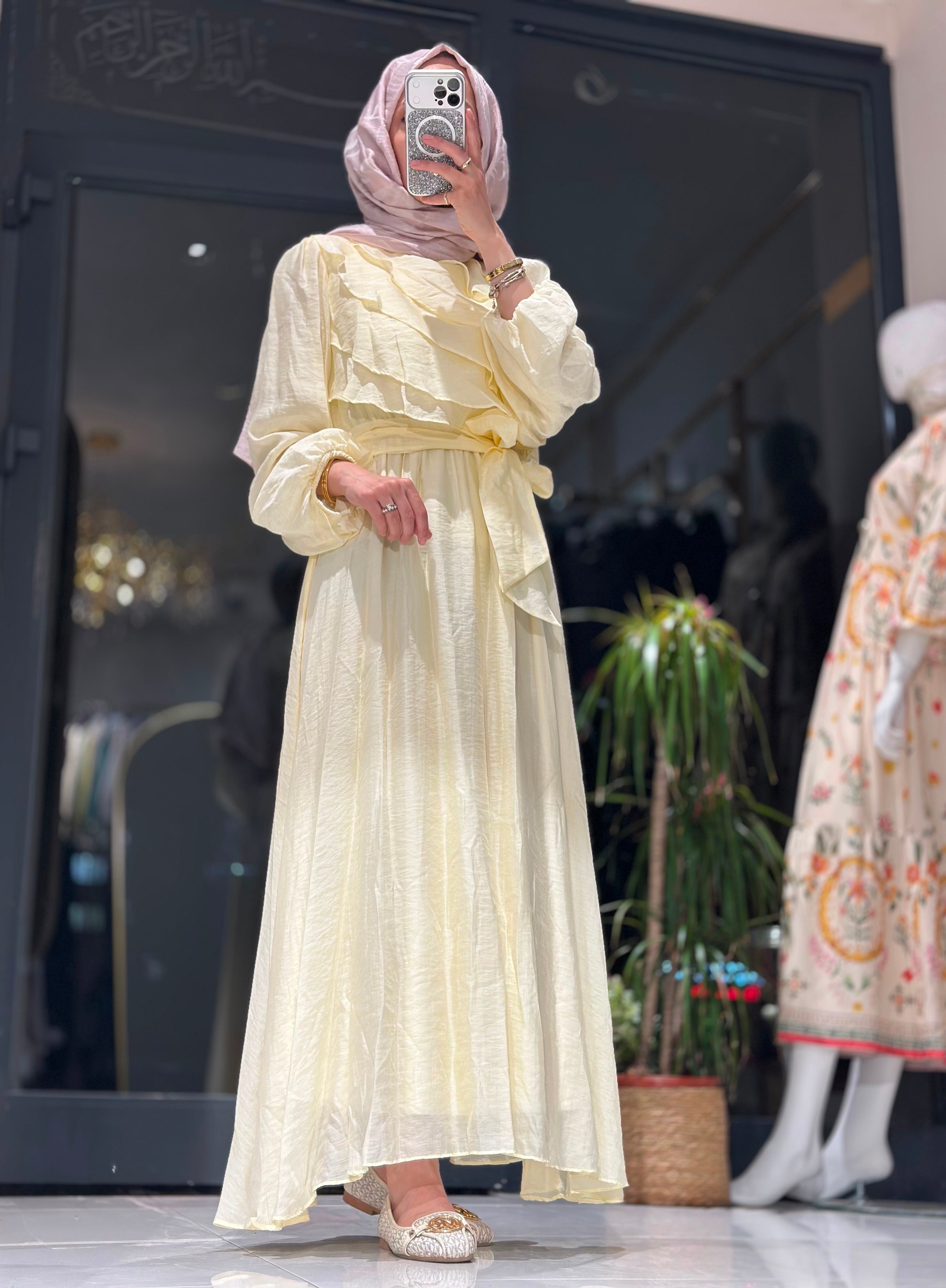 32485 KATLI YAZLIK ELBİSE