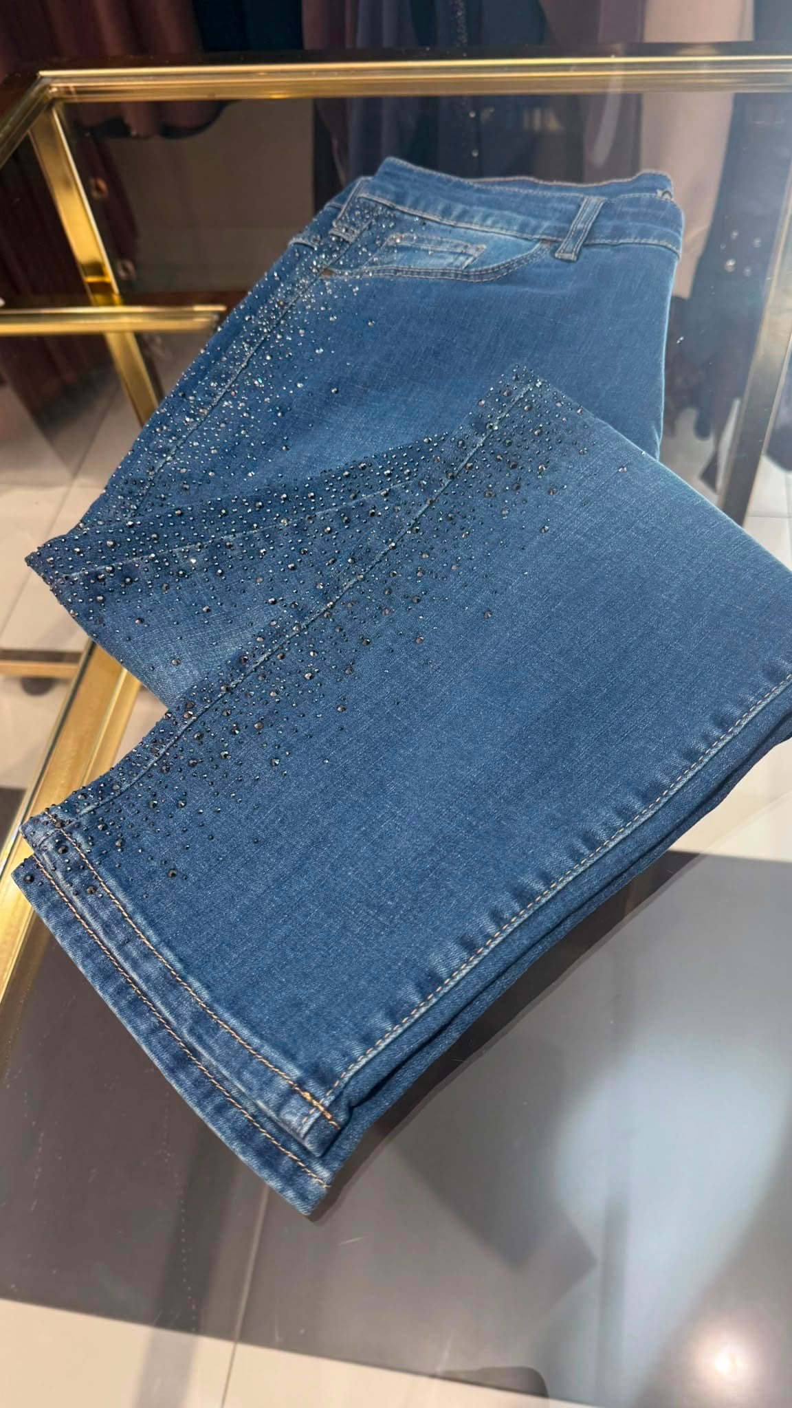 6005 FULL LİKRALI TAŞLI MOM JEAN