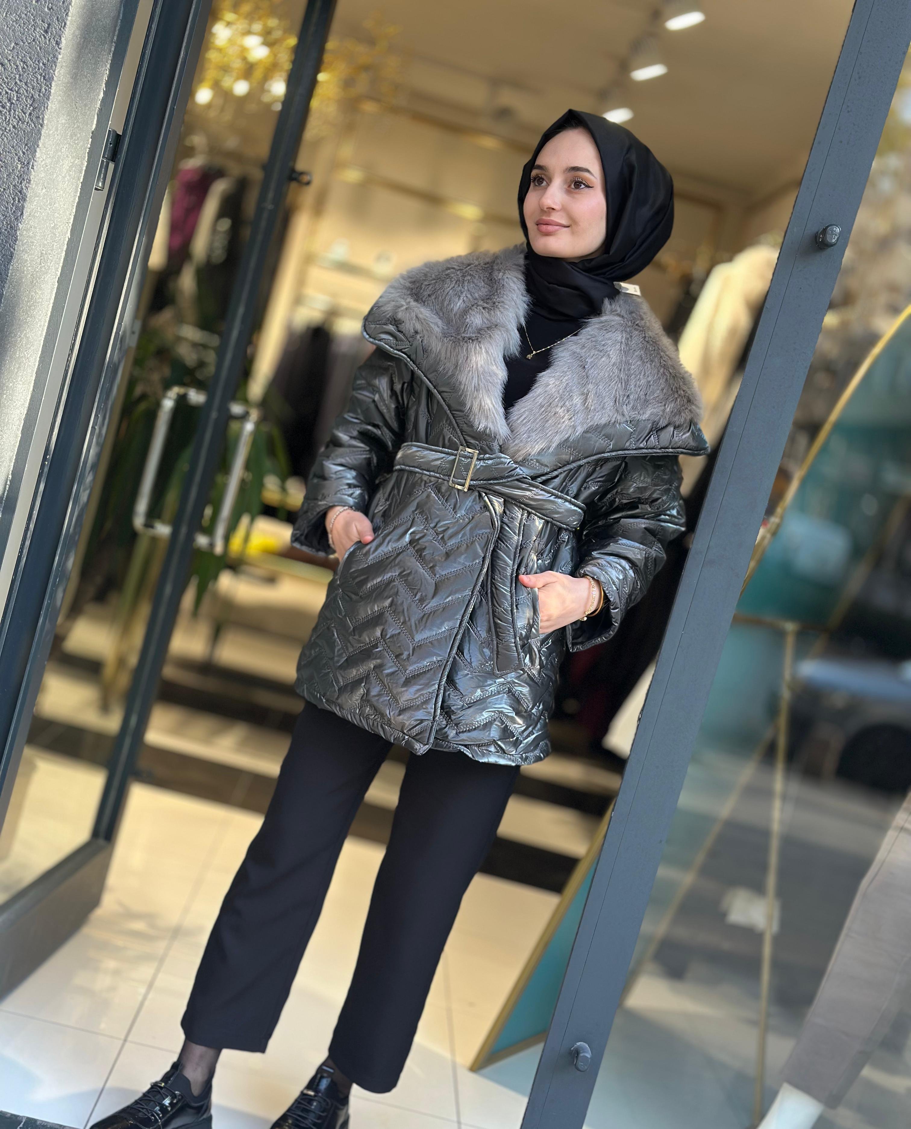 Kürklü Şişme Mont