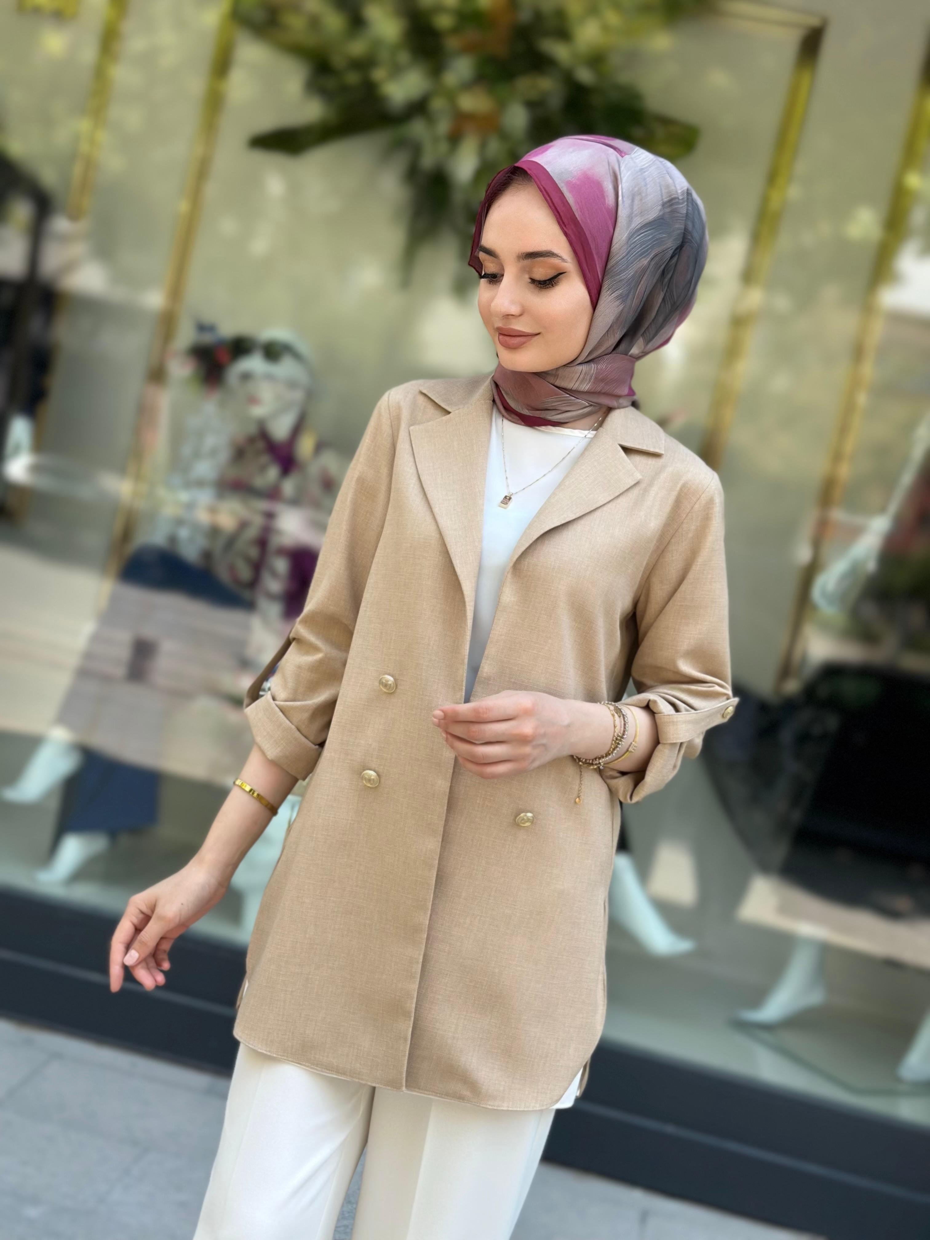T119 KETEN BLAZER CEKET 