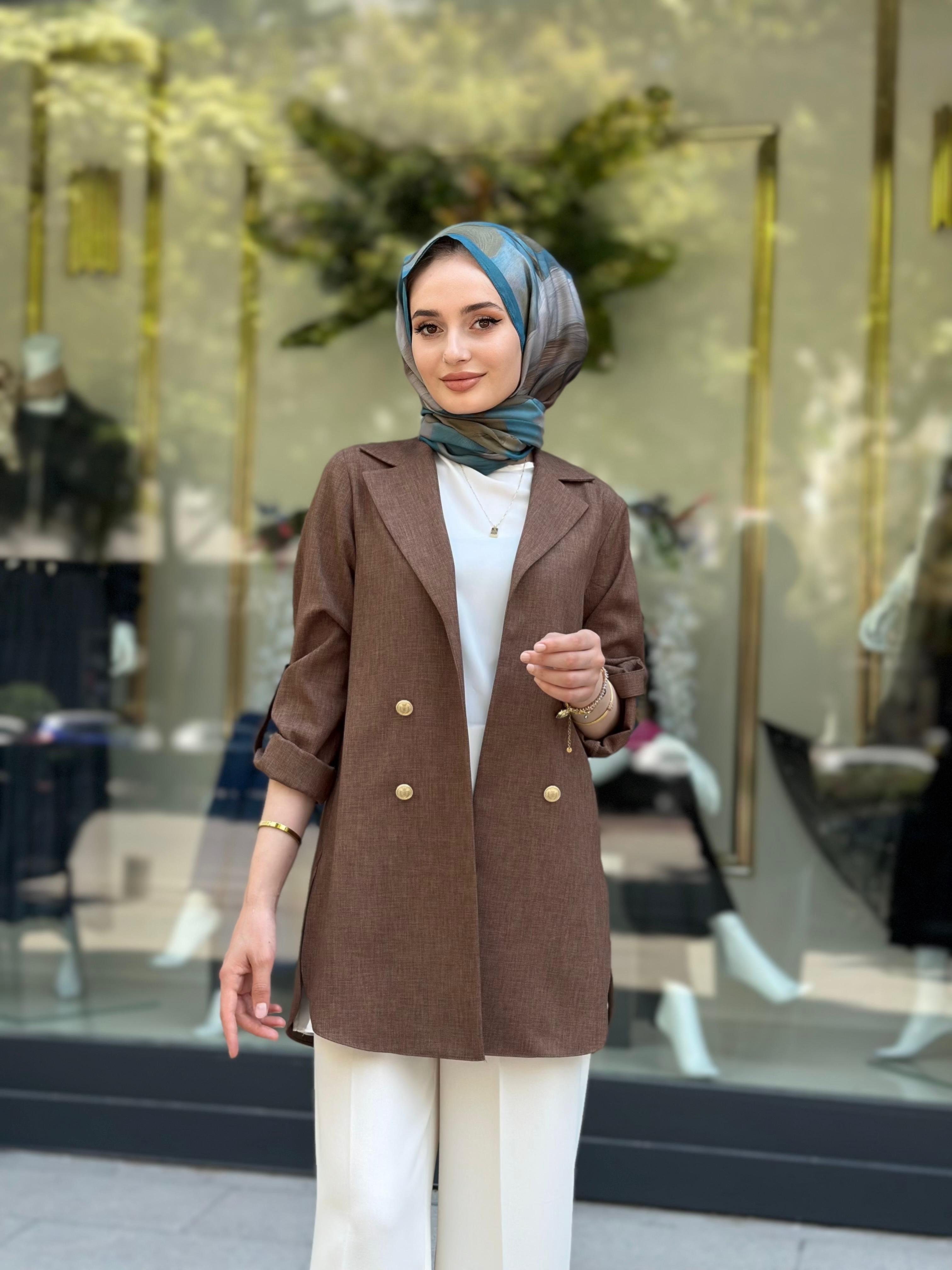 T119 KETEN BLAZER CEKET 