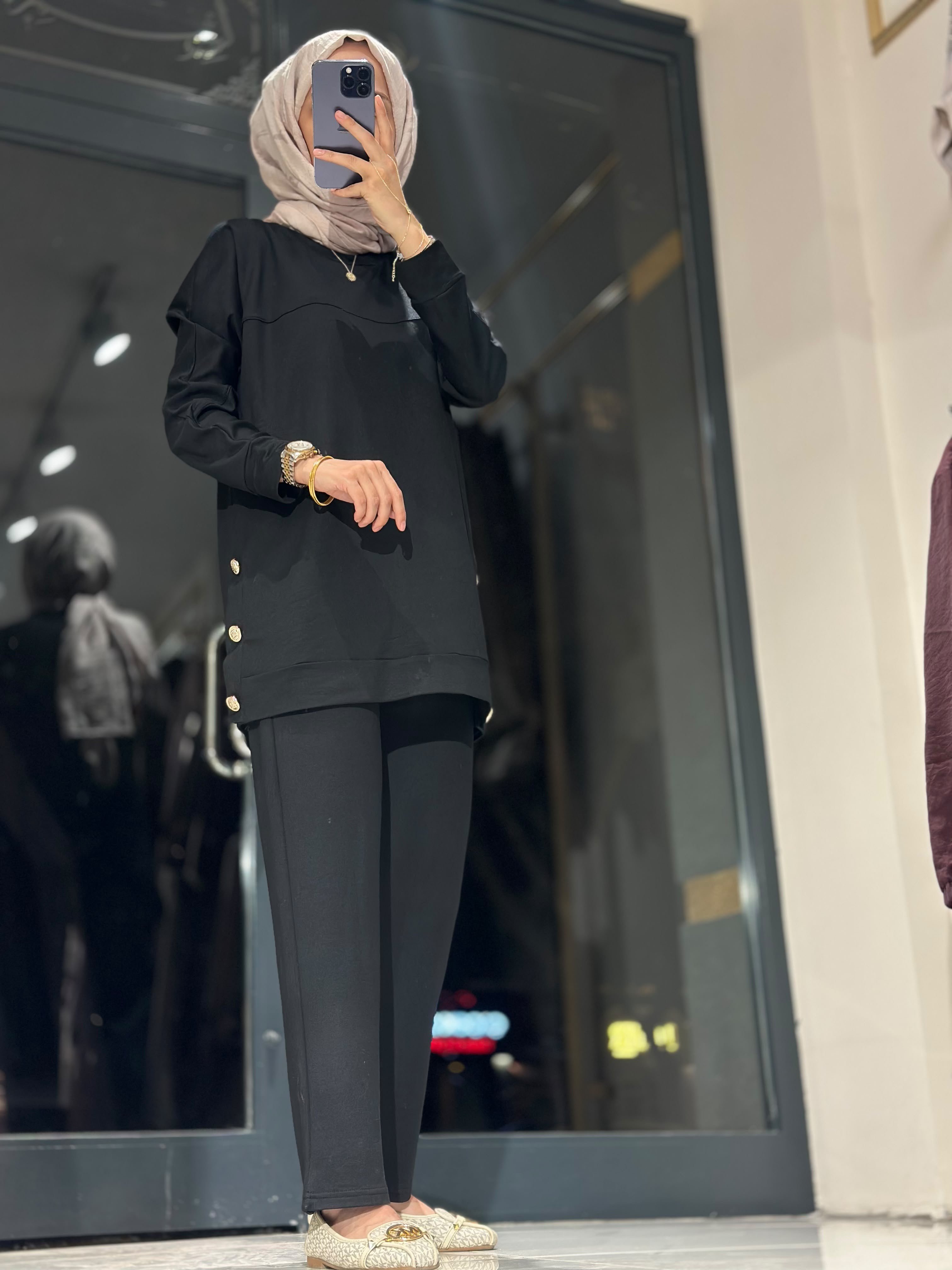 T124 GOLD DÜĞME DETAY SPOR TAKIM