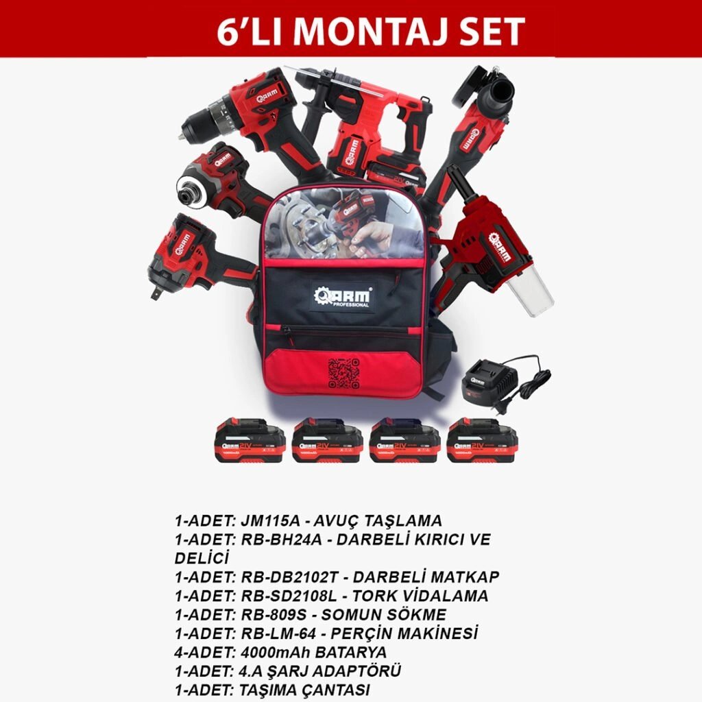 6'lı Montaj Set