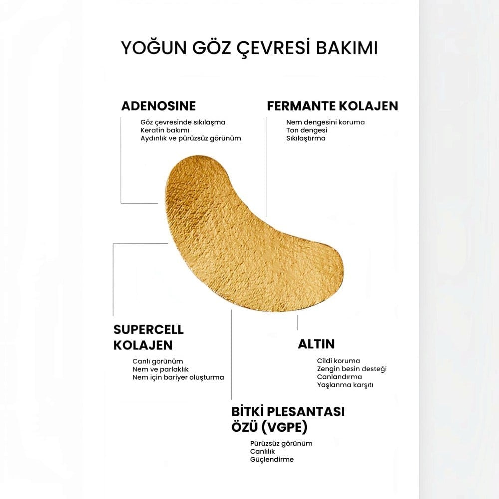 Dermal Gold Flash Foil Göz Maskesi 4 Gr