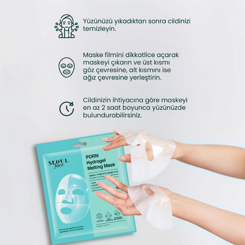 Dermal Seoulface Pdrn Hydrojel Şeffaflaşan Eriyen Maske 34Gr