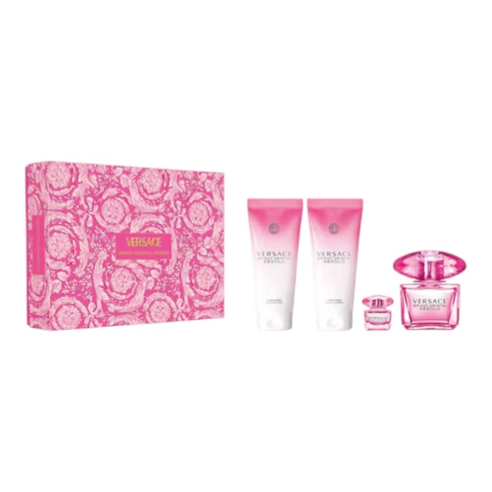 Versace Bright Crystal Absolu 90Ml+5Ml+100Bl+100Mlsg Edp Set